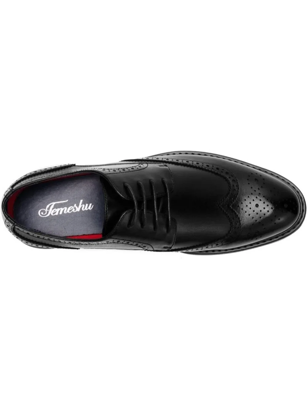 Men's Black Oxford Business Formal Dress Rubber Casual Important Leather Shoes